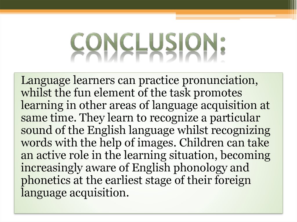 conclusion of language acquisition essay