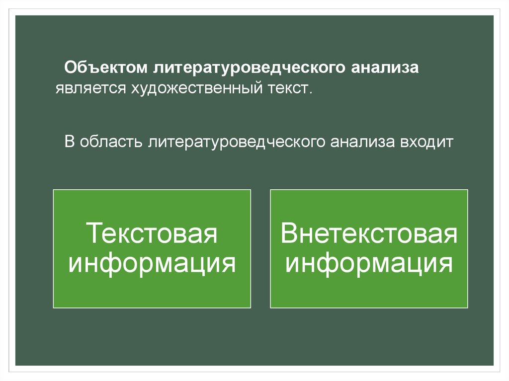 План анализа филологического анализа