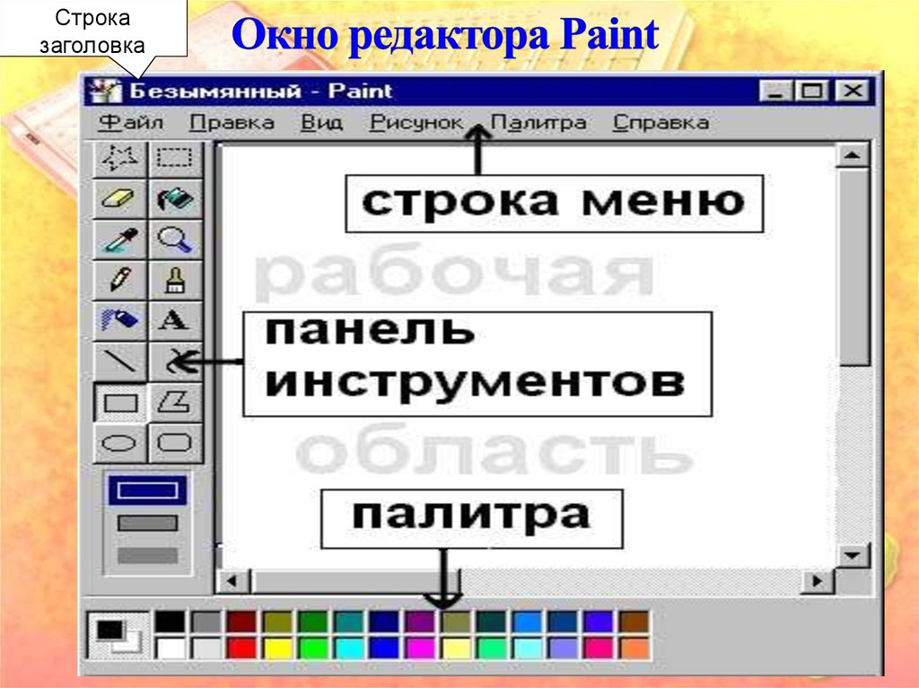 Кнопка панели инструментов палитра. Окно графического редактора. Окно редактора Paint. Графический редактор. Инструменты графического редактора.