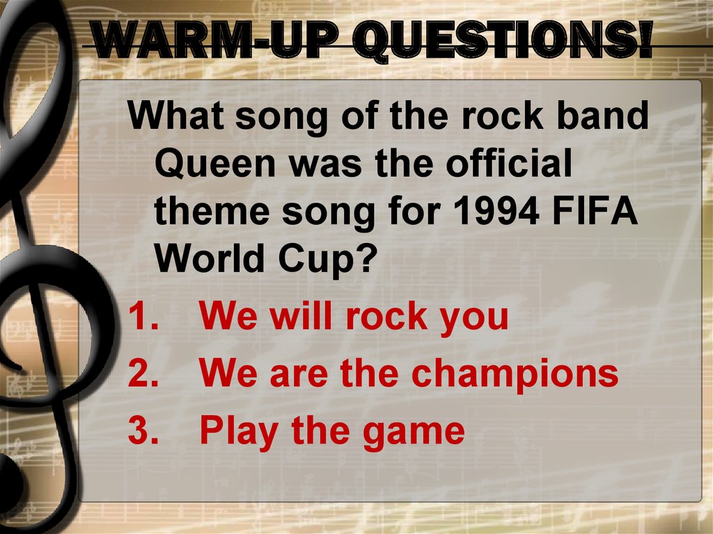 WARM-UP QUESTIONS!