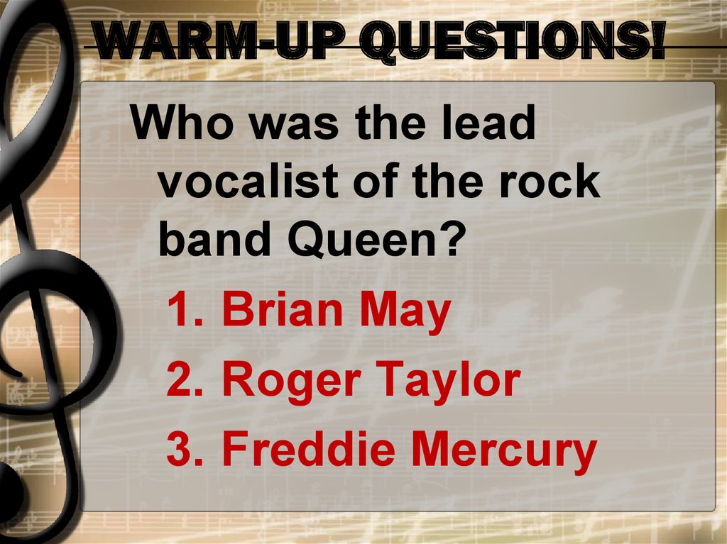 WARM-UP QUESTIONS!