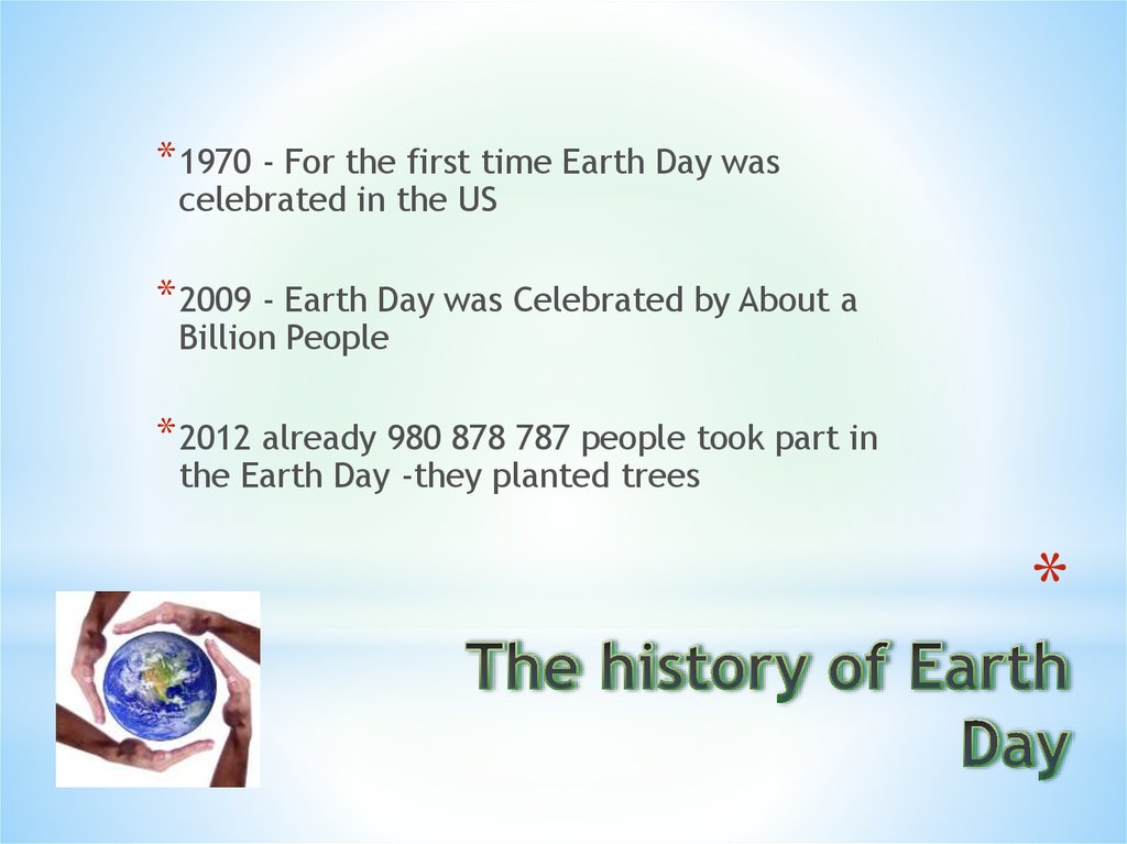 The history of Earth Day