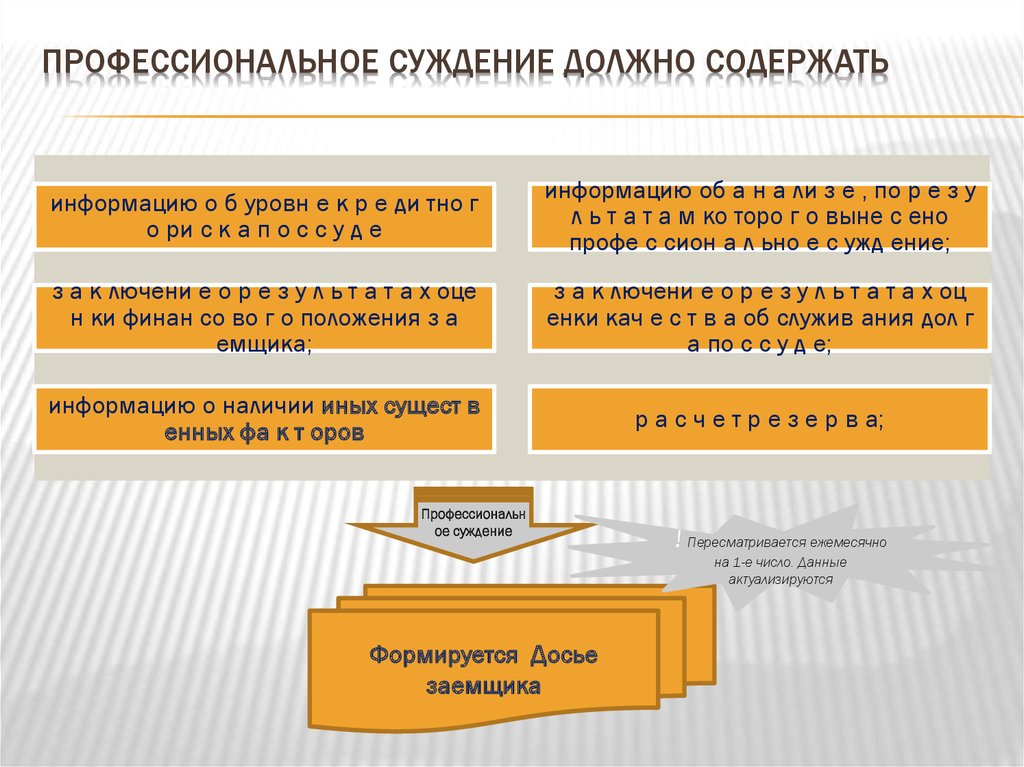 Профессиональное суждение бухгалтера образец