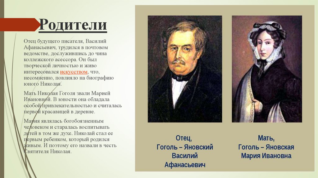 Фамилия николая гоголя при рождении. Отец Николая Васильевича Гоголя. Отец и мать Гоголя.