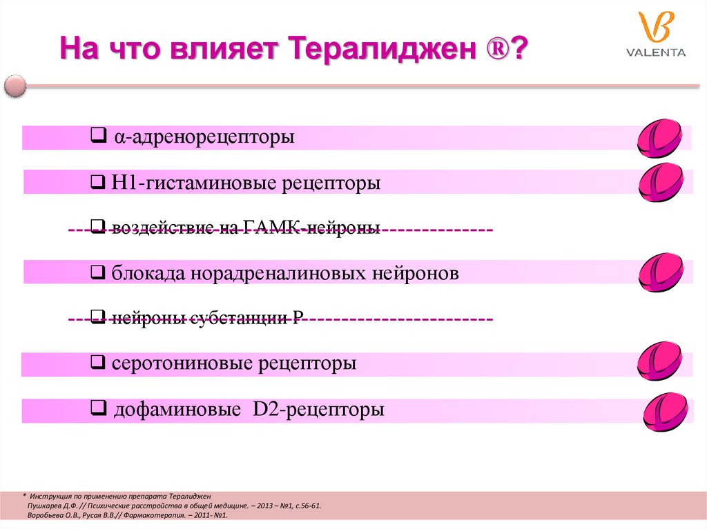 Тералиджен как отменить правильно схема