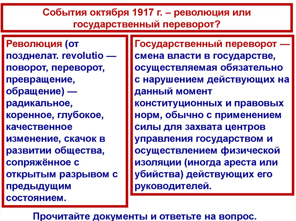 Государственная революция. Великая Российская революция 1917г. Октябрь 1917г.. События октября 1917 г.. События октября 1917 революция или государственный переворот. Революционные события октября 1917.