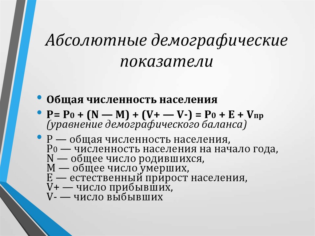 Презентация демографические показатели