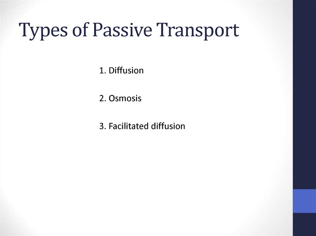 Types of Passive Transport