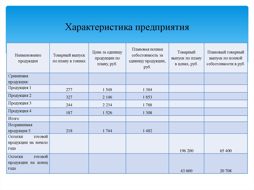 2 1 характеристика компании