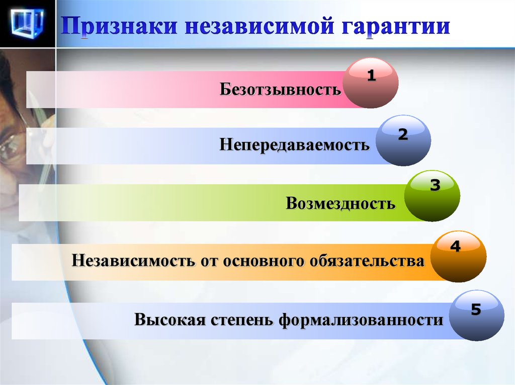 Независимые признаки. Признаки независимой гарантии. Независимая банковская гарантия. Независимая гарантия ГК РФ. Виды независимо гарантии.