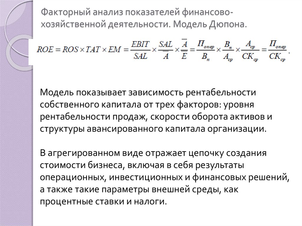 План фактного анализ