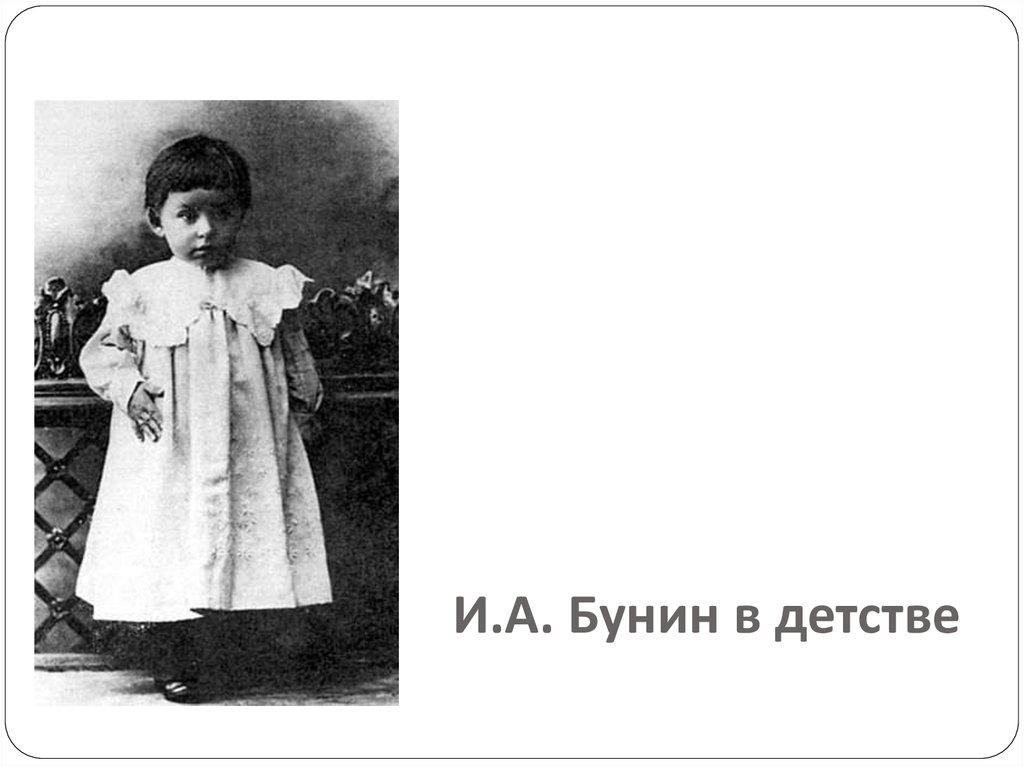 Иван алексеевич бунин в детстве фото