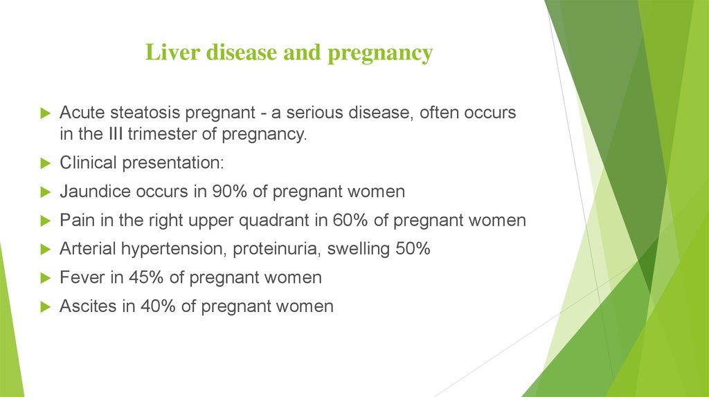 Liver disease and pregnancy