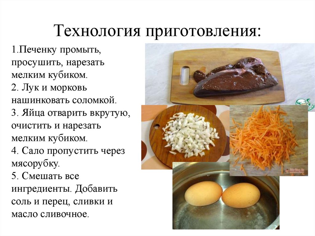 Паштет из печени схема