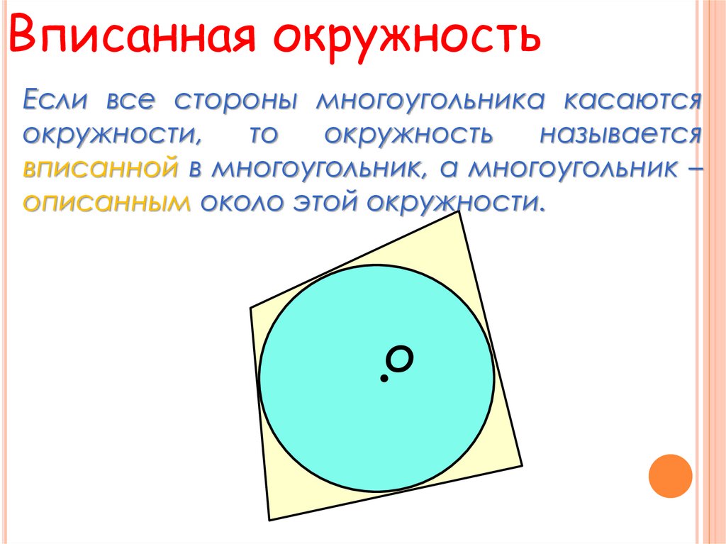 Дайте определение окружности вписанной в многоугольник. Окружность вписанная в многоугольник. Вписанный и описанный многоугольник в окружность. Многоугольник в окружности. Многоугольники вписанные в окружность и описанные около окружности.