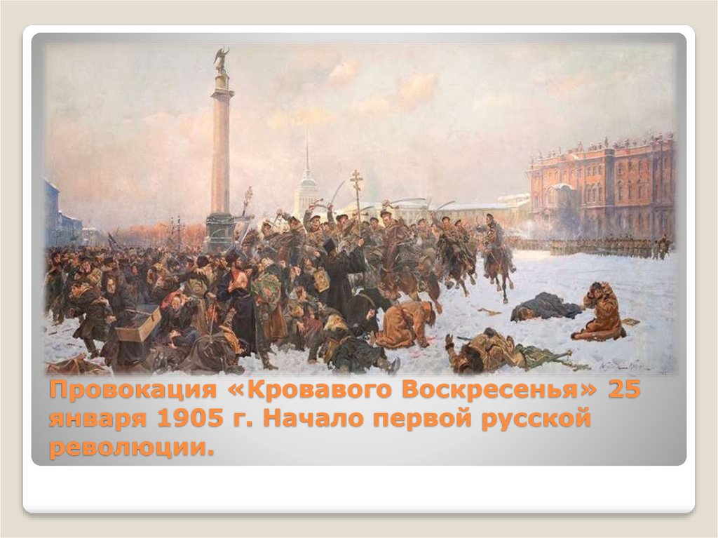 Провокация «Кровавого Воскресенья» 25 января 1905 г. Начало первой русской революции.
