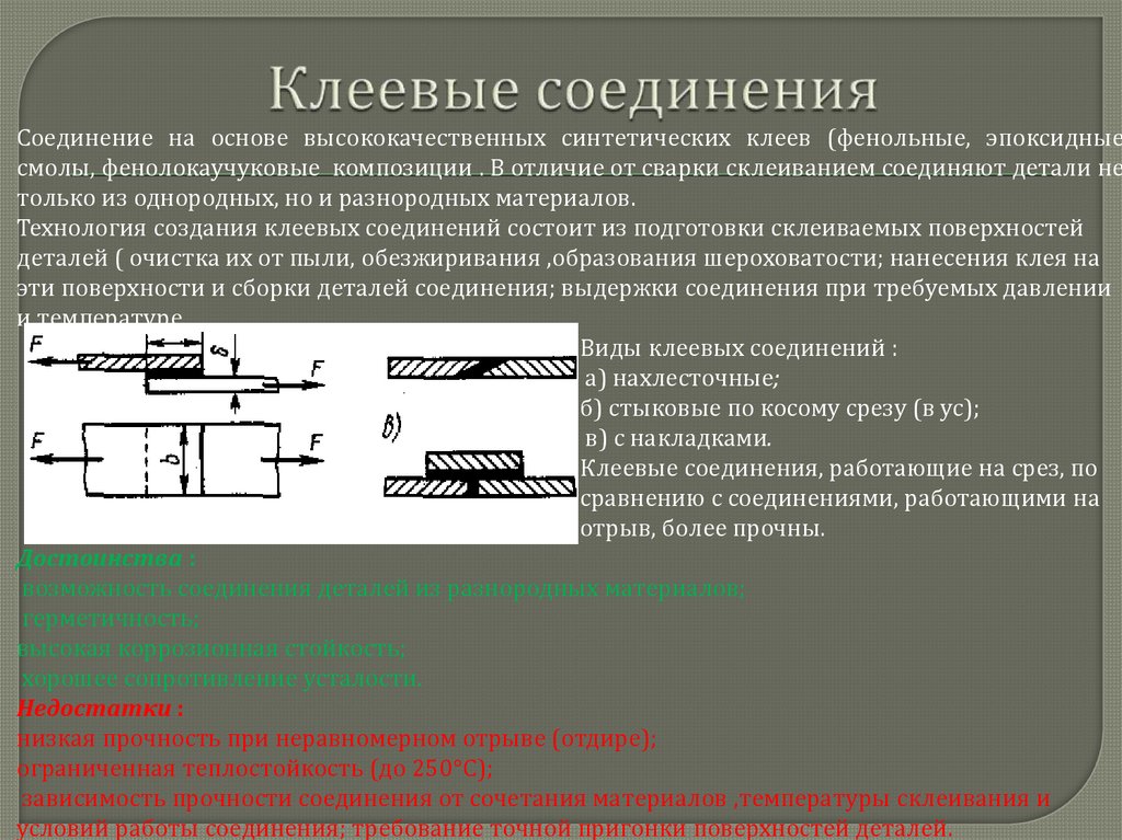 Клеевое соединение деталей