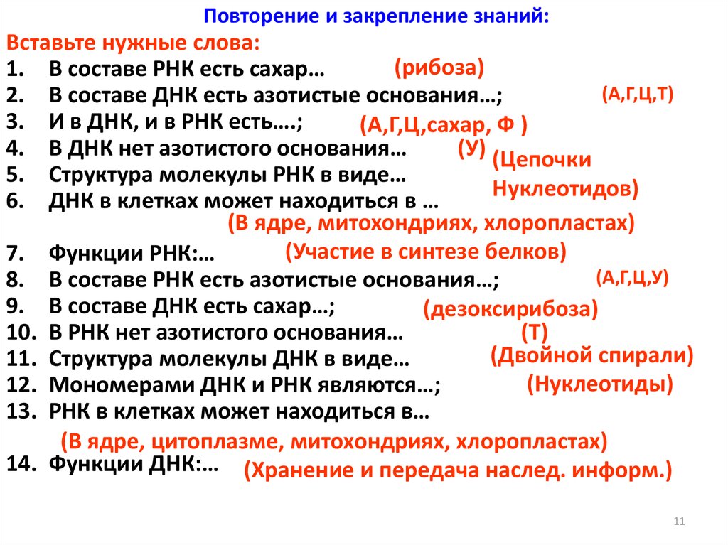 Вариант 1 т 1. В составе РНК есть сахар. В составе РНК есть сахар вставьте нужные слова. 1. В составе РНК есть сахар. И В ДНК И В РНК есть.