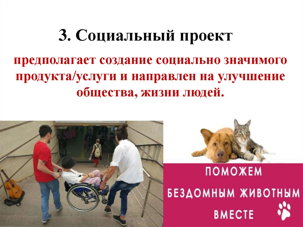 Социальный проект виды