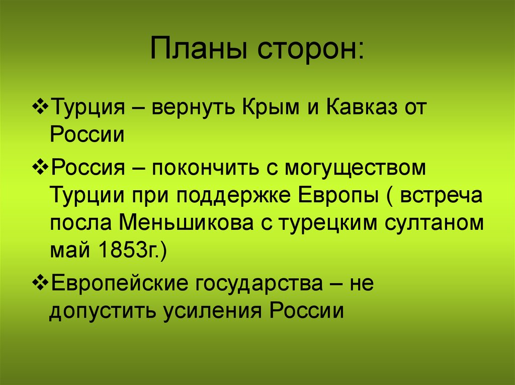 Крымская война презентация 9 класс