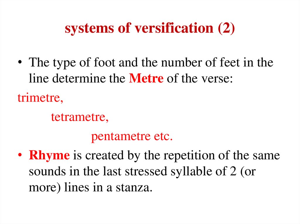 systems of versification (2)