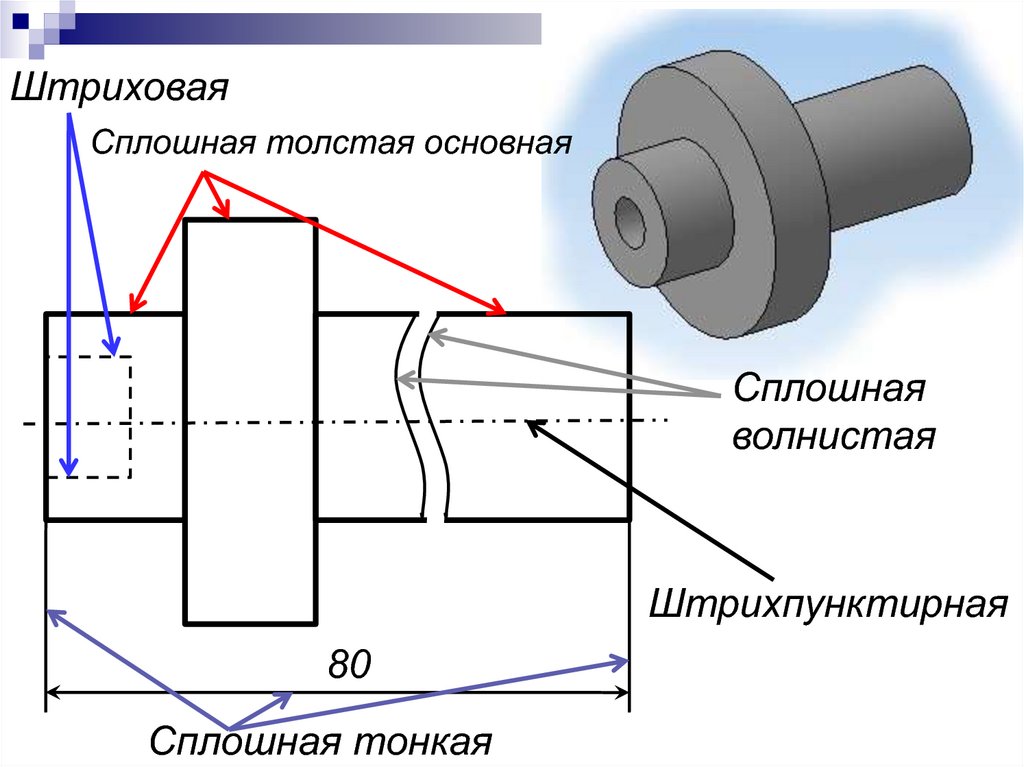 Штриховая линия черчение