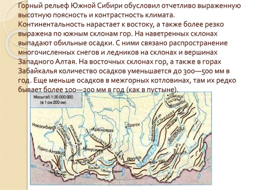 Характеристика южной сибири по плану 8