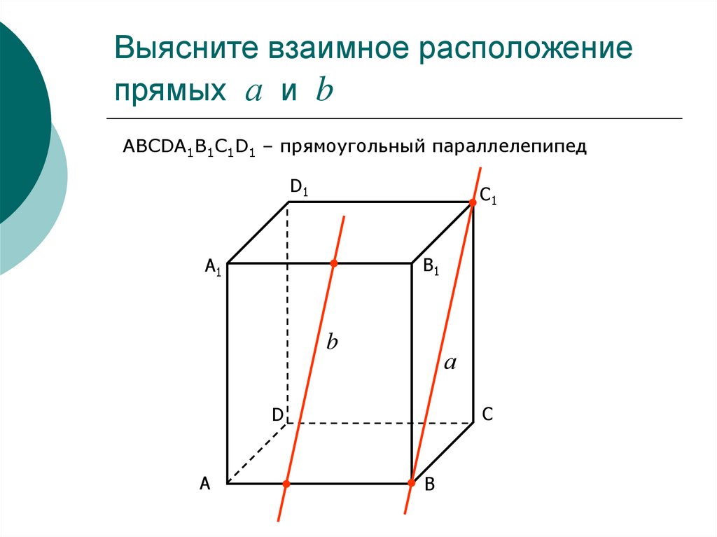 Взаимное расположение прямых в кубе