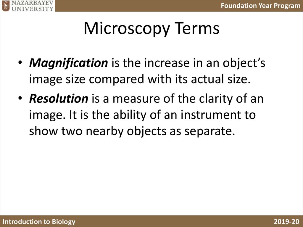 Microscopy Terms