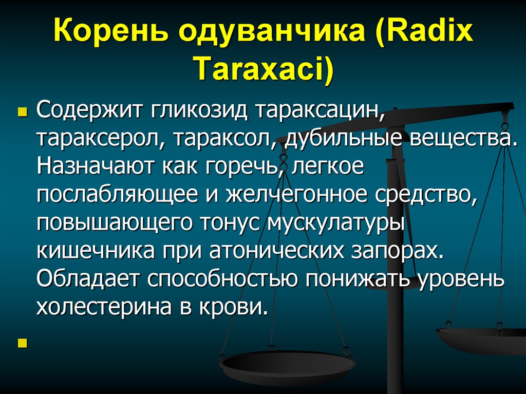 Корень одуванчика (Radix Taraxаci)