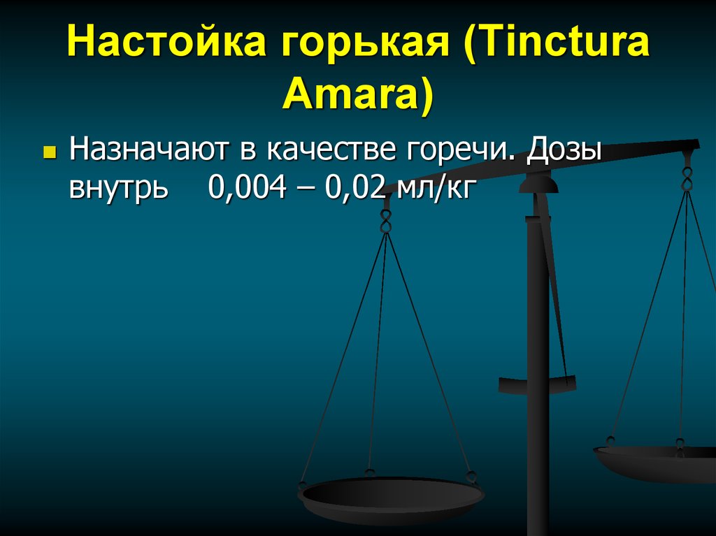 Настойка горькая (Tinctura Amara)