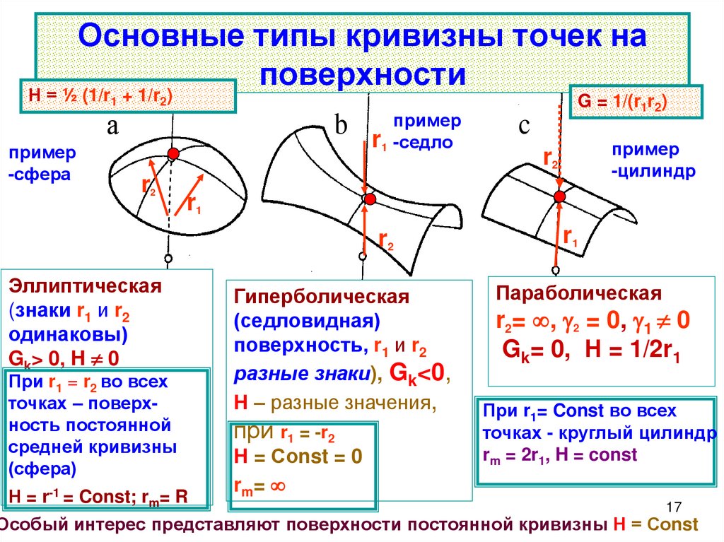 Конечная поверхность. Кривизна поверхности. Геодезическая кривизна Кривой на плоскости. Главные кривизны поверхности. Геодезическая кривизна Кривой на поверхности.