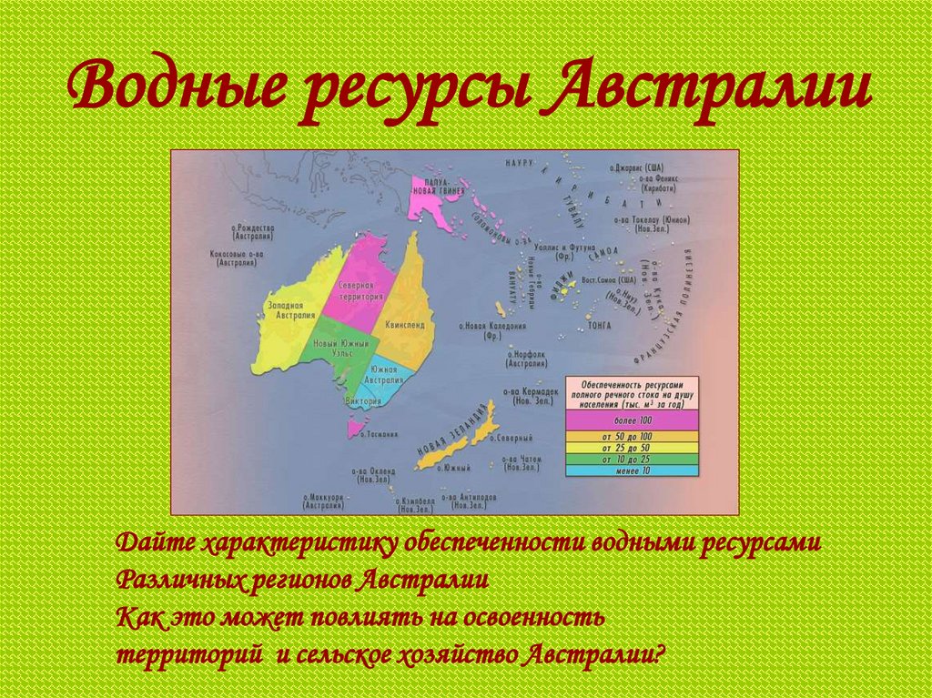 Ресурсы австралии