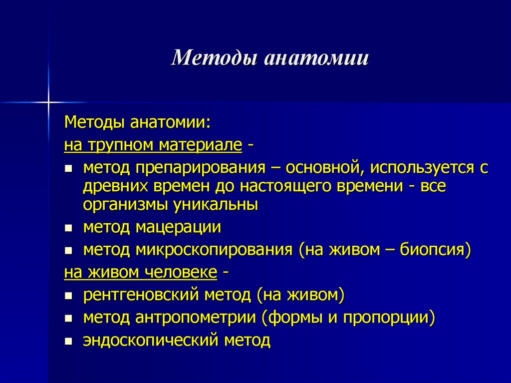 Предмет науки анатомии