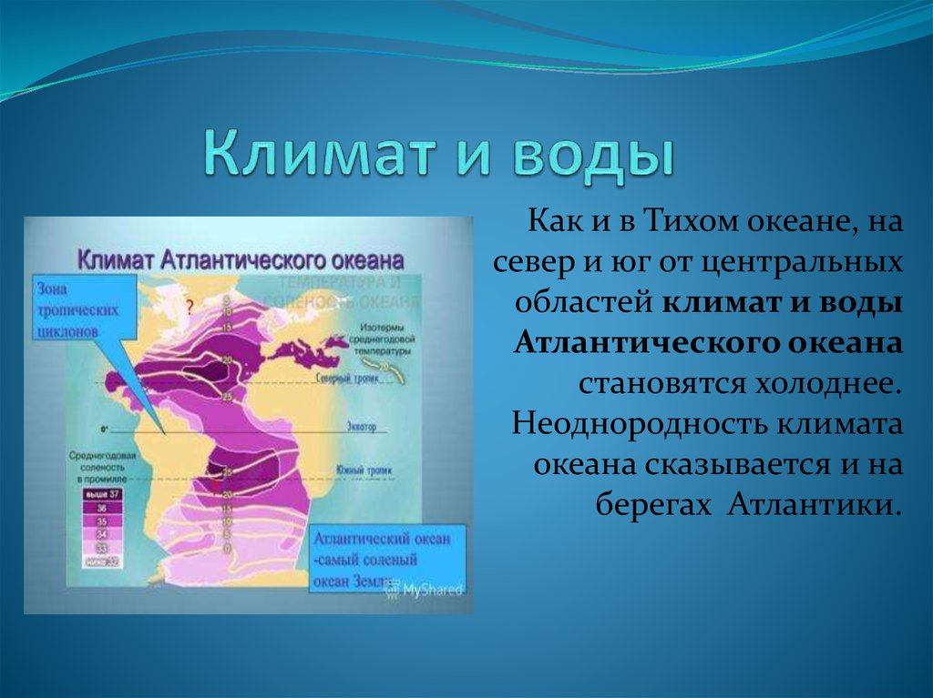 Тихий океан климат. Климат Атлантического океана. Климат и воды Атлантического океана. Атлантический климат. Климат Северной Атлантики.