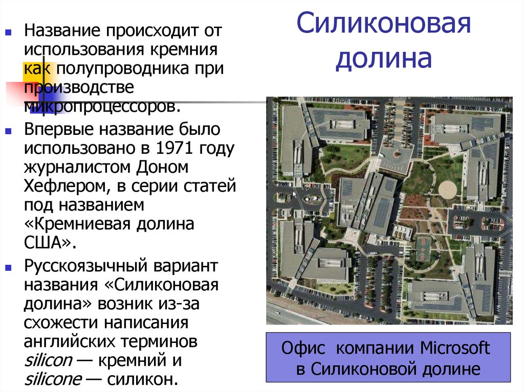 Кремниевая долина презентация