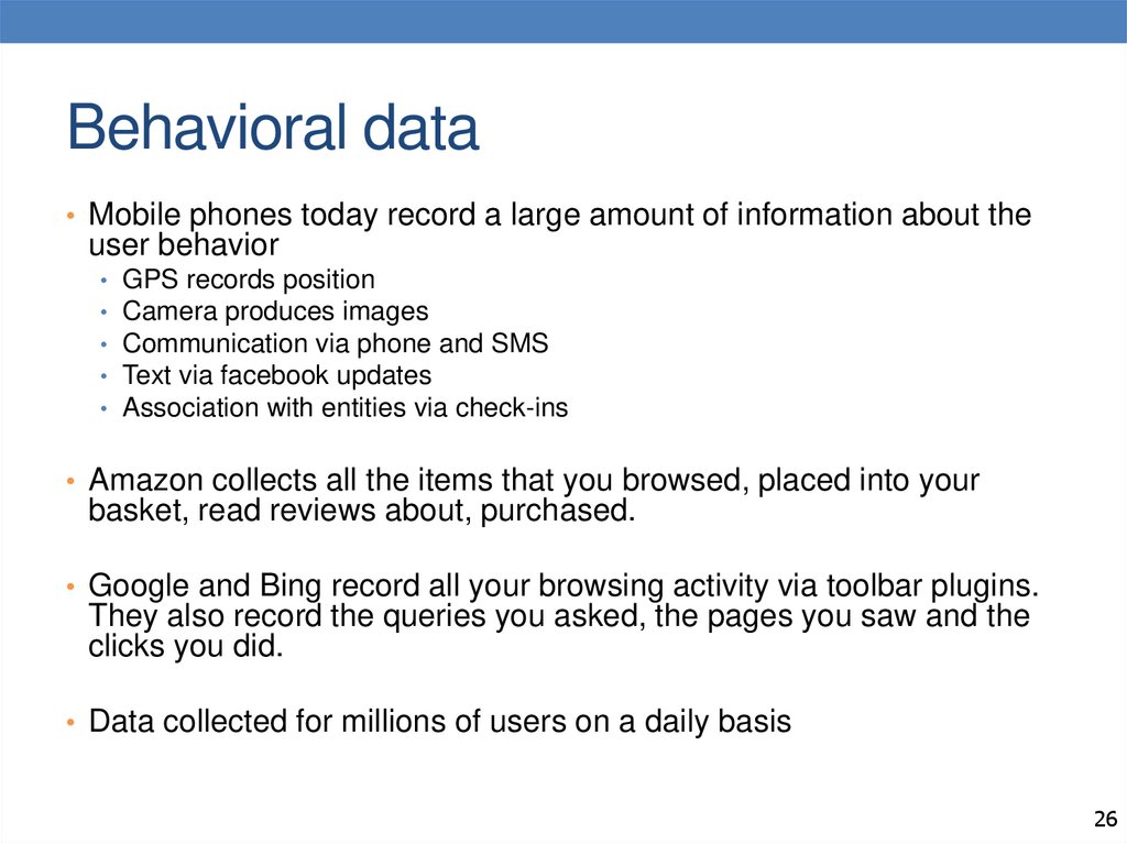 Behavioral data