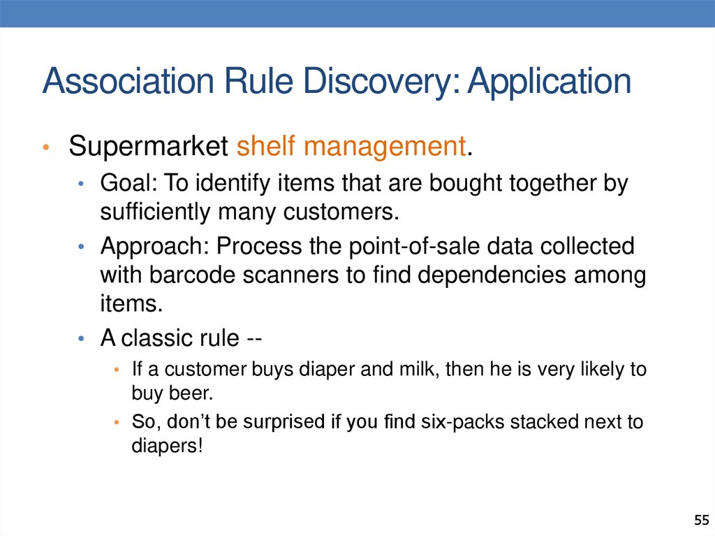 Association Rule Discovery: Application