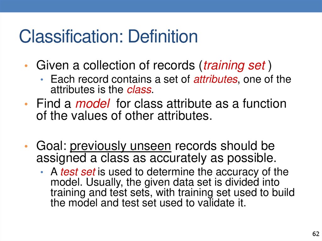 Classification: Definition