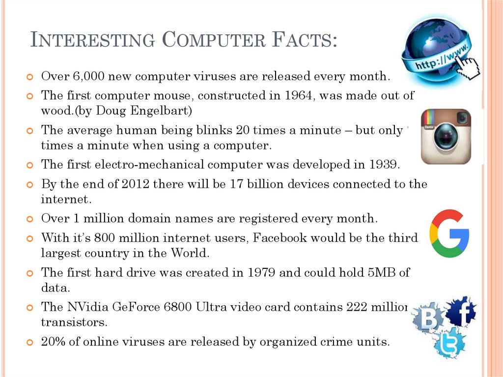 Interesting Computer Facts: