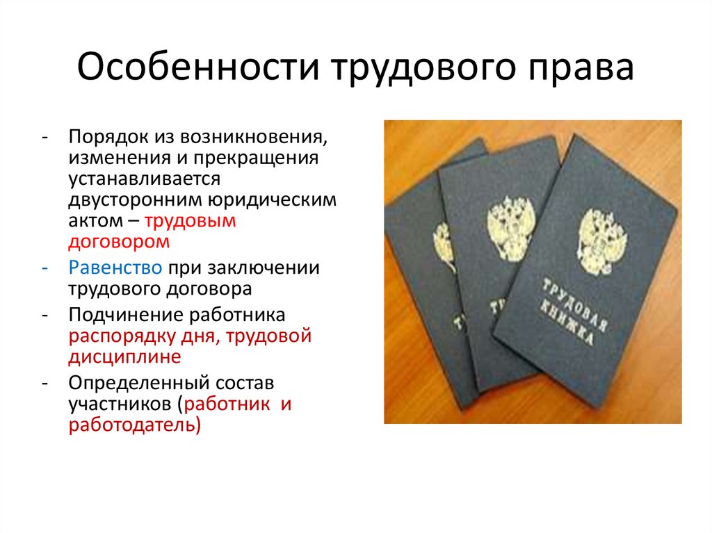 Трудовое право основной документ. Обсобенноститтрудового право:.