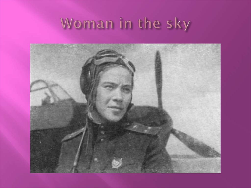 Woman in the sky