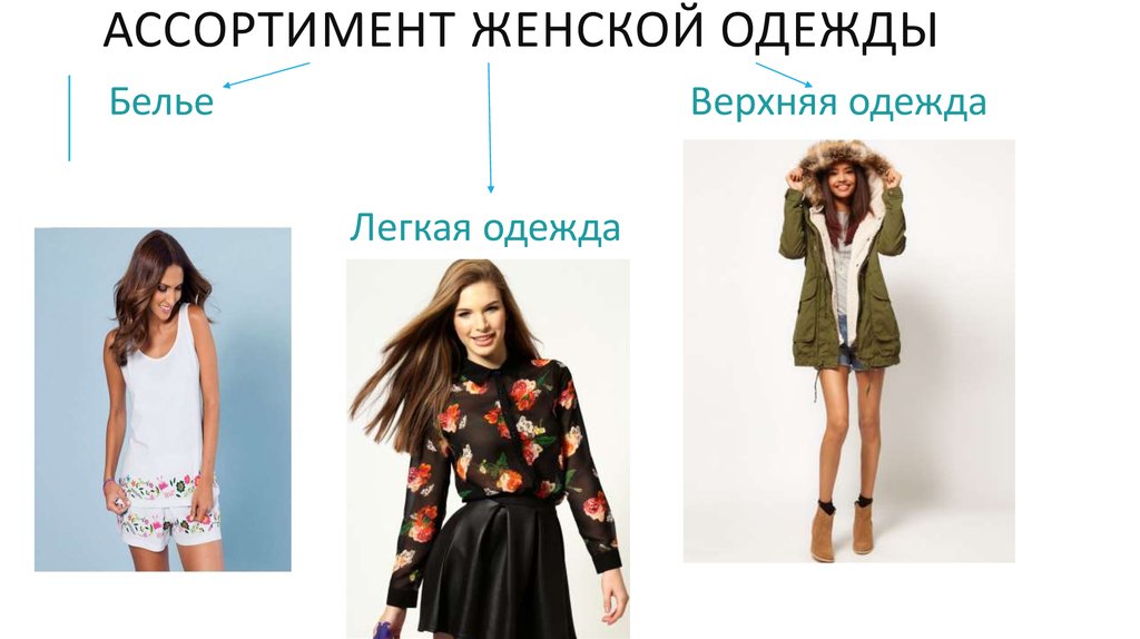 Ассортимент женской одежды