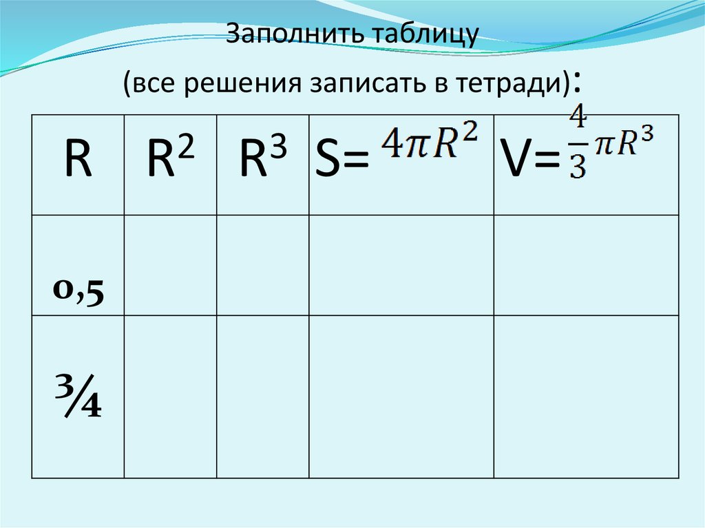 Заполните таблицу 1 2 2 3