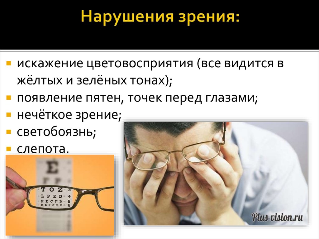Нарушения зрения: