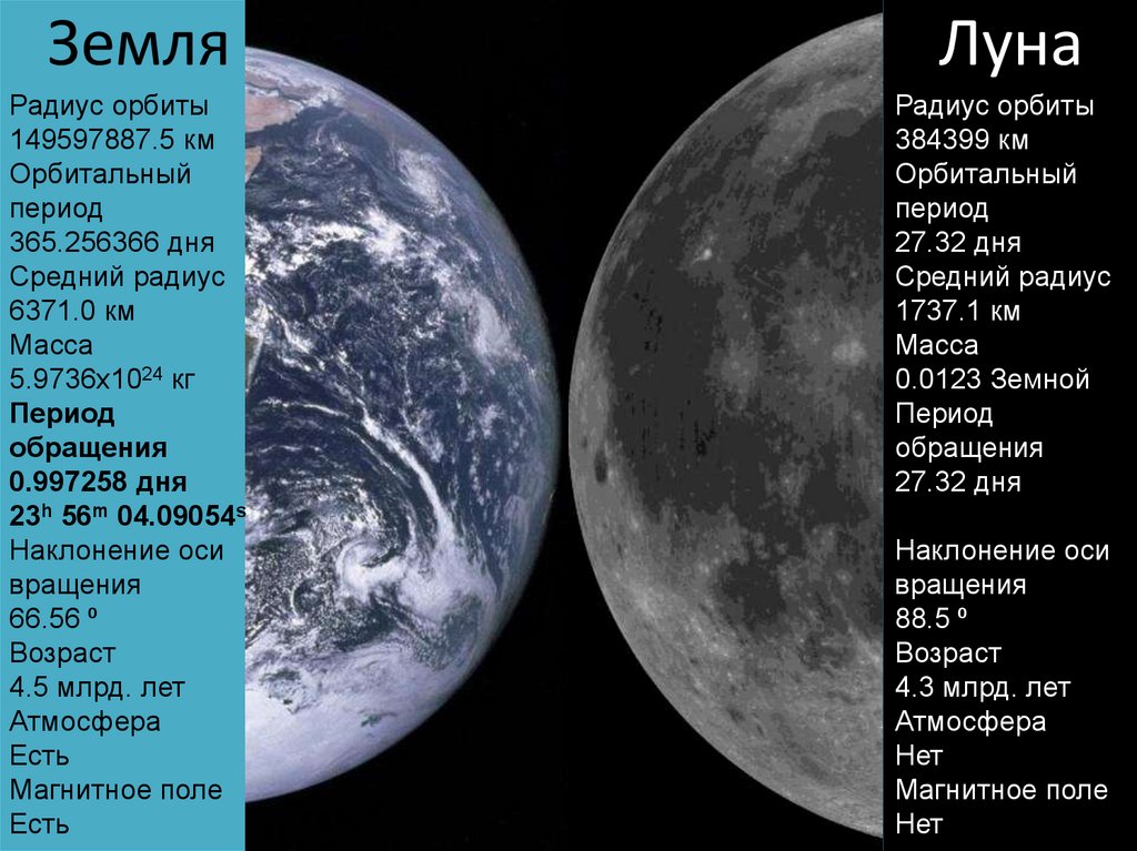 Какой вес луны. Радиус орбиты земли. Сопоставление земли и Луны. Орбитальный период земли. Луна и земля сравнение.