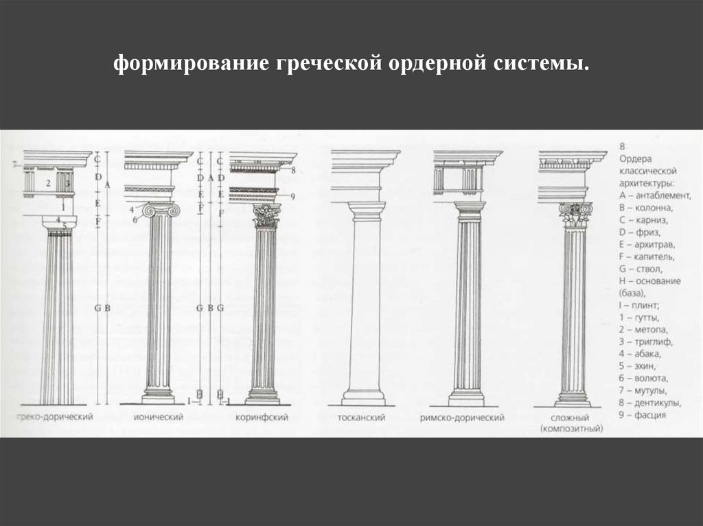 Что такое ордер. Дорический ионический Коринфский Тосканский. Ордерная система в древнем Риме. Колонны древней Греции ордерная система. Тосканский ордер в архитектуре древней Греции.