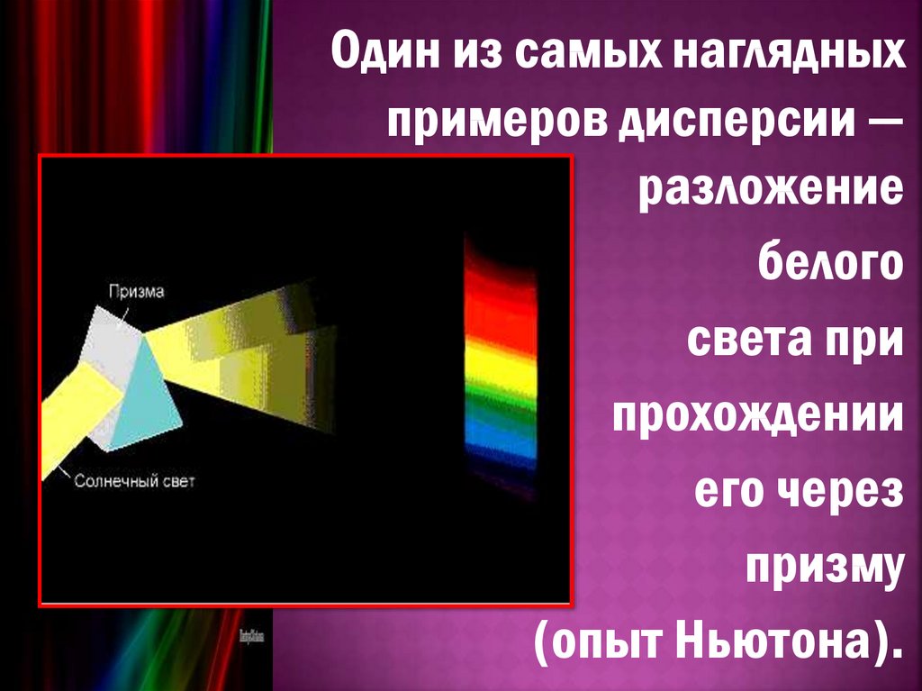 Дисперсия света презентация 11 класс презентация