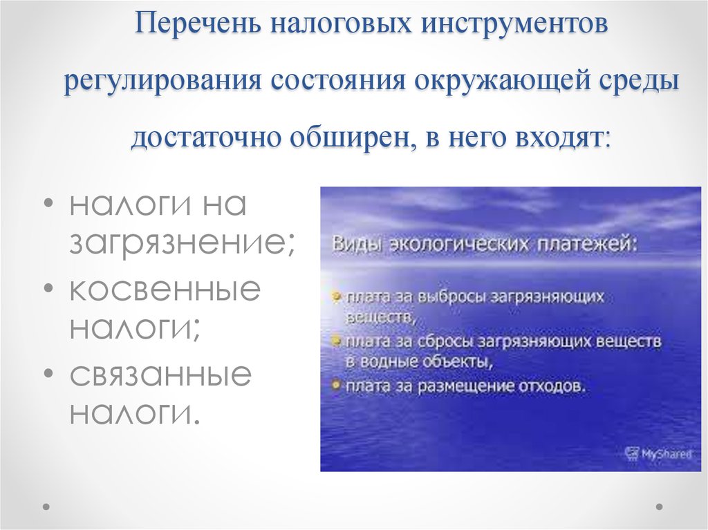 Налоговые инструменты. Перечень налоговых инструментов. Фискальные инструменты регулирования. Категория состояния окружающей среды. Предложение с состоянием окружающей среды.