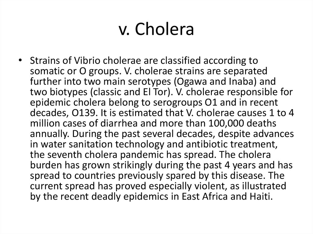 v. Cholera